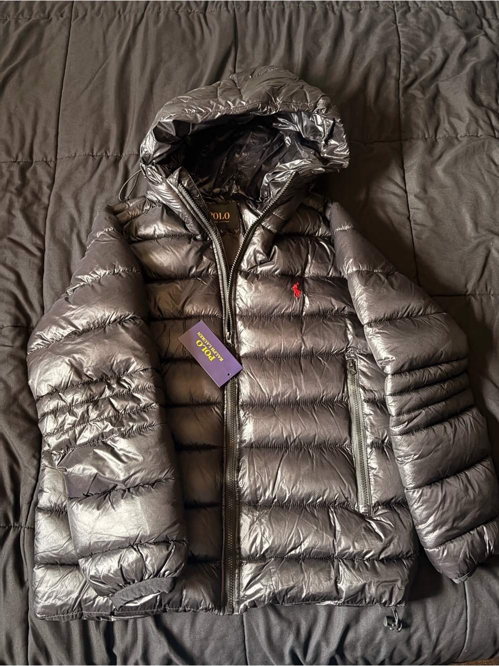 Ralph Lauren Polo Shiny Puffer Jacket with Hood
